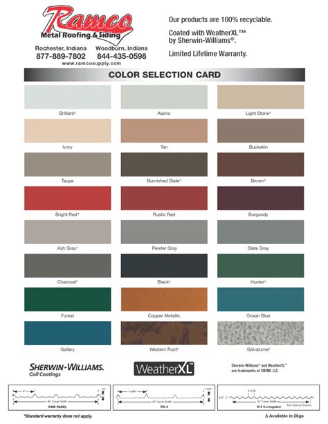 ramco color chart